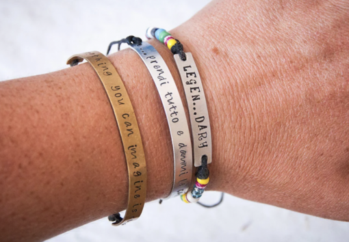 Bracciale semi rigido con frase personalizzata - immagine 3