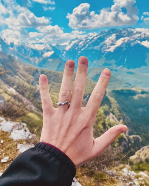 Anello montagna con profilo di monti - immagine 6