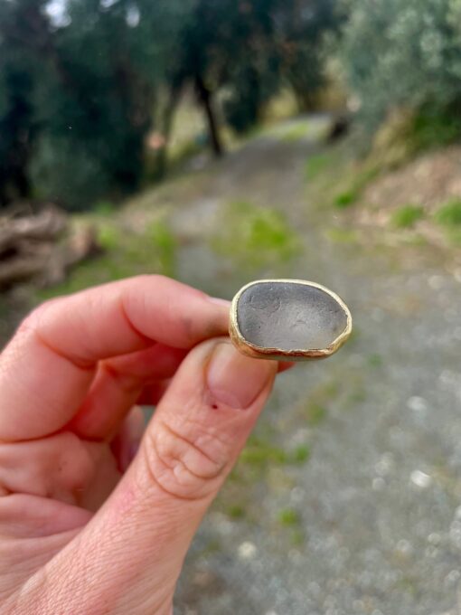 Anello vetrino marino bianco - taglia 16.5 - immagine 13