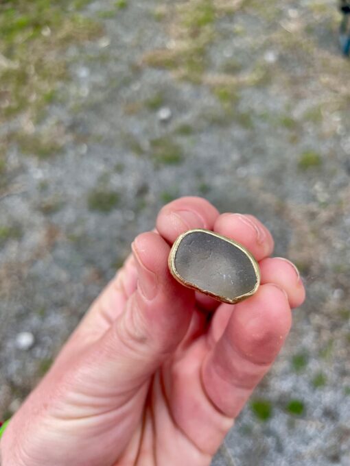 Anello vetrino marino bianco - taglia 16.5 - immagine 6