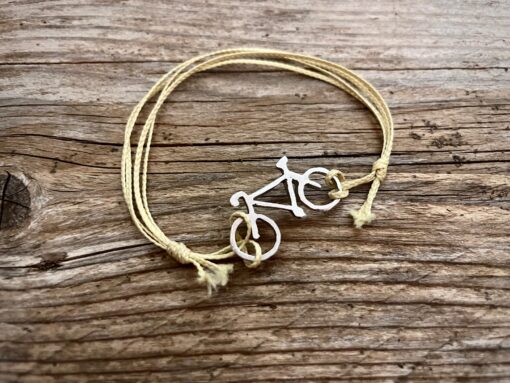 Bracciale con bicicletta e cordino in kevlar