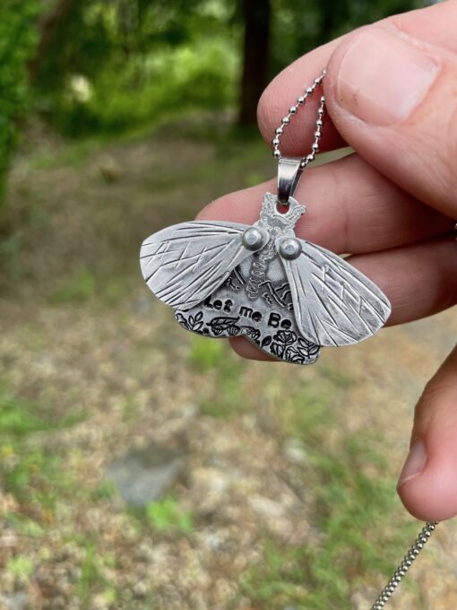 Collana falena che apre le ali - immagine 11