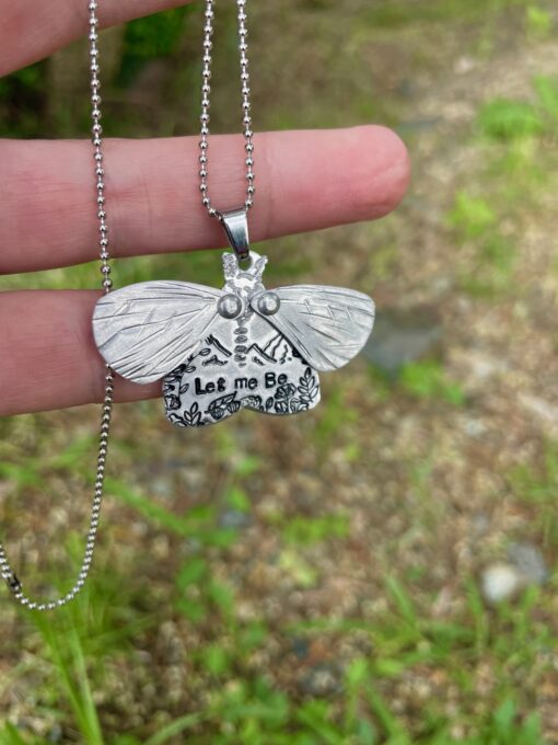Collana falena che apre le ali - immagine 14
