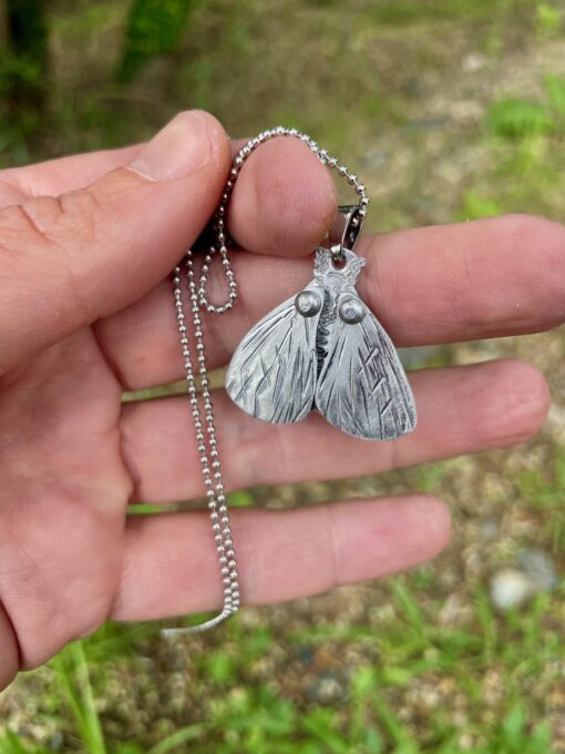Collana falena che apre le ali - immagine 7
