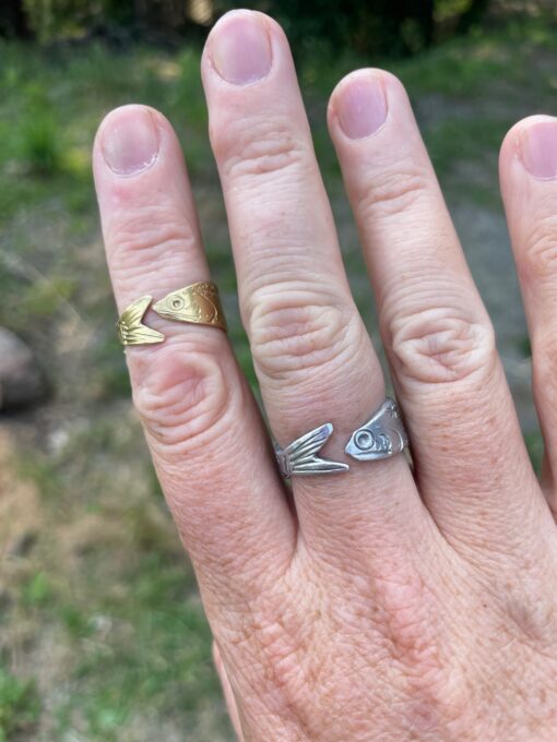 Anello acciuga - anello a forma di pesce - il mare è fragile - immagine 13