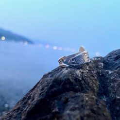 Anello acciuga - anello a forma di pesce - il mare è fragile