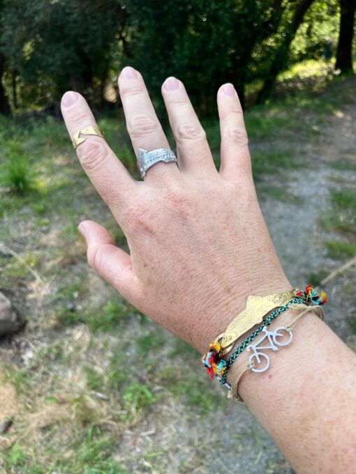 Bracciale acciuga - bracciale pesce - rispetta il mare - immagine 3