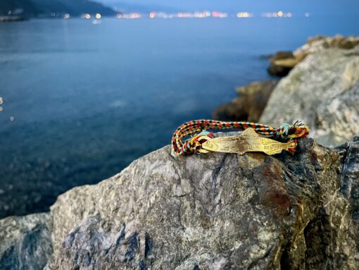 Bracciale acciuga - bracciale pesce - rispetta il mare - immagine 4