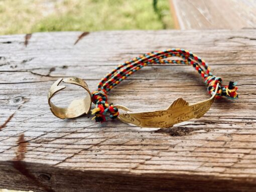 Bracciale acciuga - bracciale pesce - rispetta il mare - immagine 7