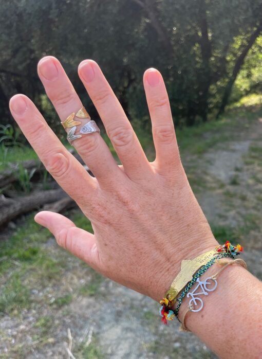 Bracciale acciuga - bracciale pesce - rispetta il mare - immagine 8